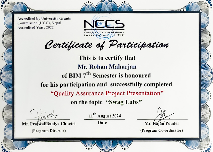 Certification Title